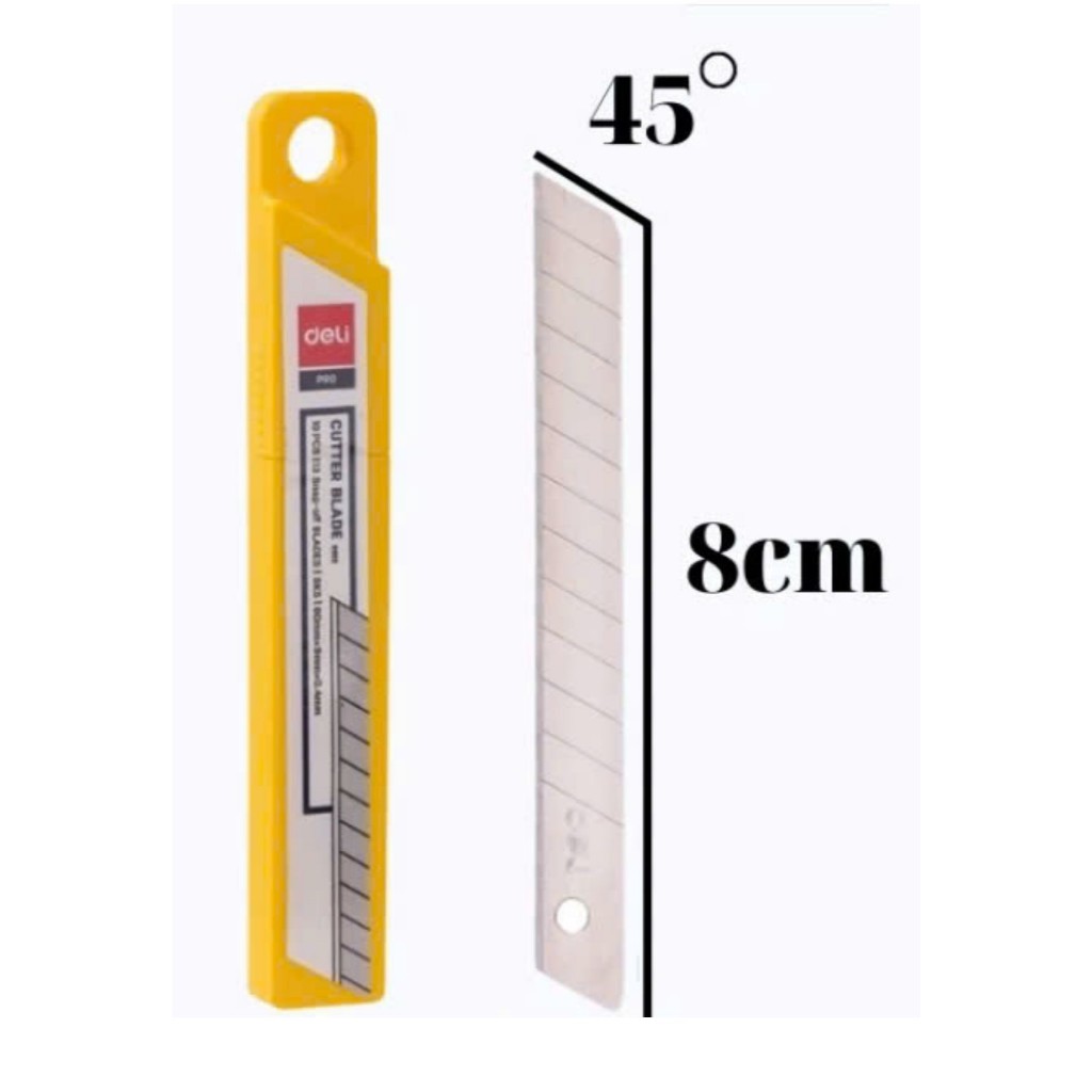 E2012 Lưỡi dao rọc giấy 9mm Cỡ nhỏ Màu bạc DELI