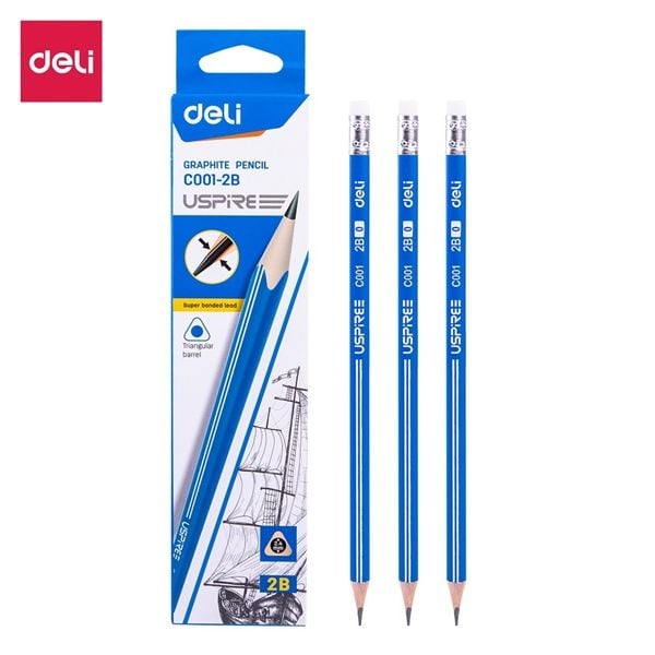 EC001-2B Bút chì  2B Màu xanh DELI