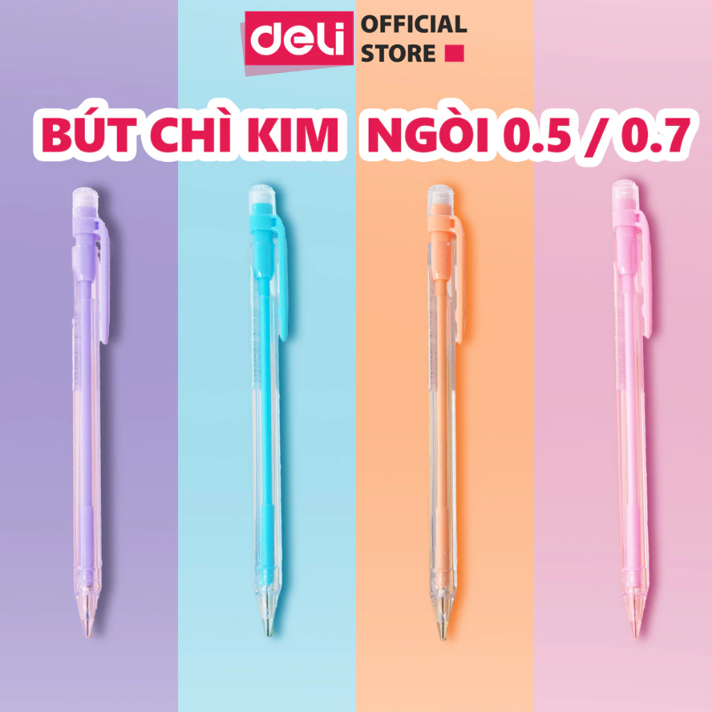 EU502-05 Bút chì kim nhựa 0.5mm Màu lẫn DELI
