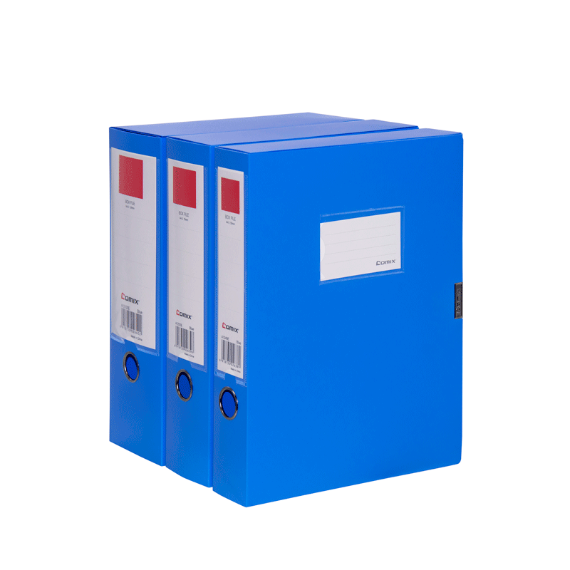 Bìa hộp Comix PP 100 A4 A21100E (xanh dương,xanh nhạt,đen)